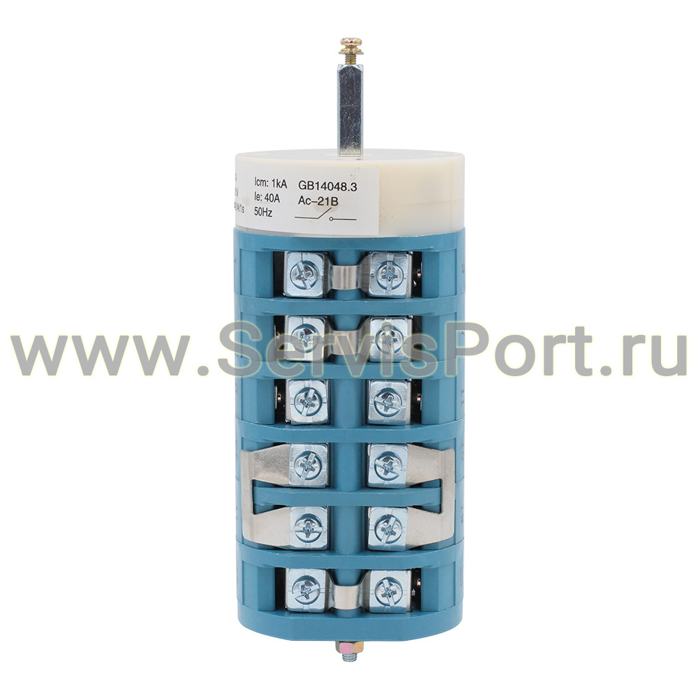 Переключатель вращения шиномонтажного стола легкового ш/с 380/220 В, 40А (24 контакта, синий) фото