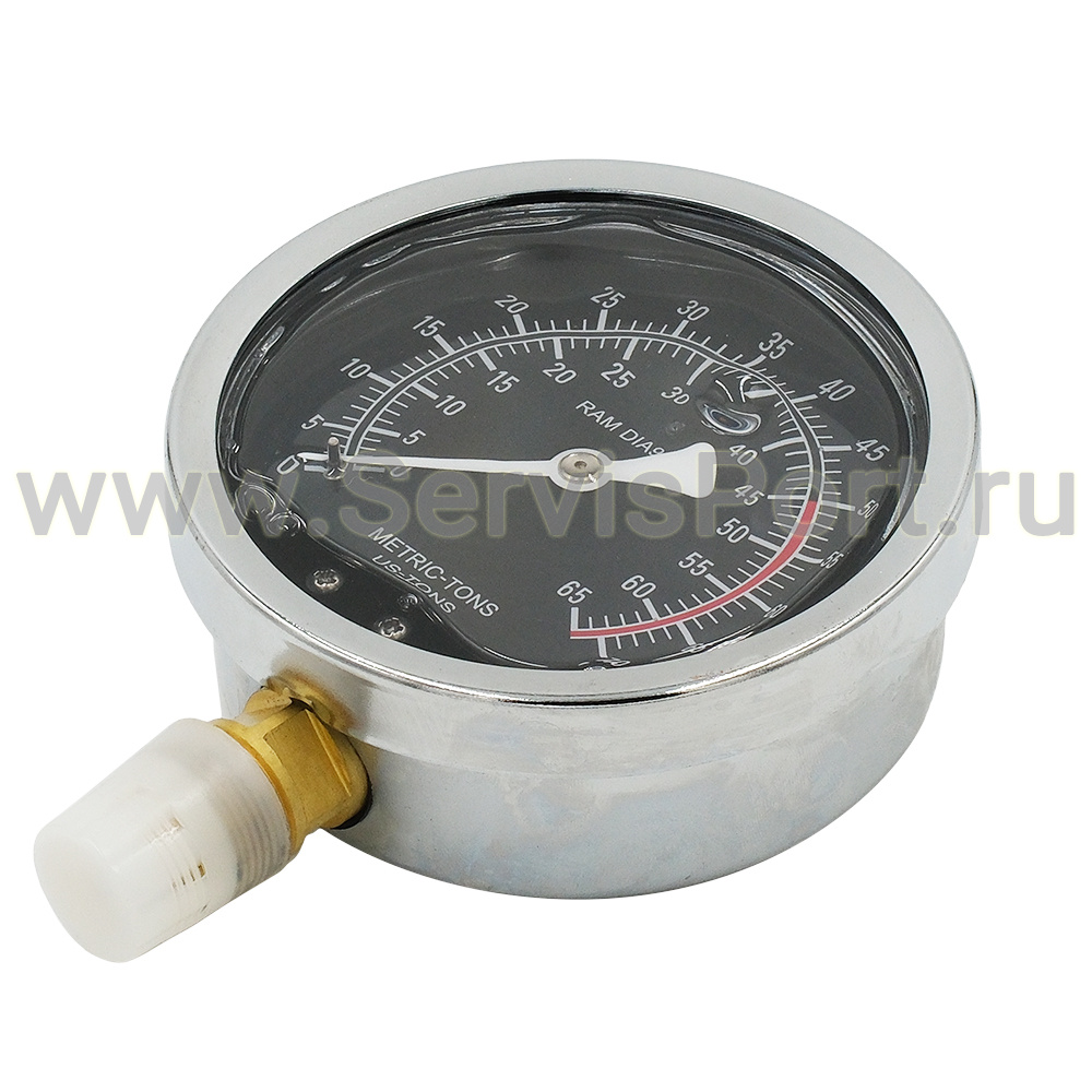 Манометр для гидравлического пресса 50 тонн (ф90мм) фото